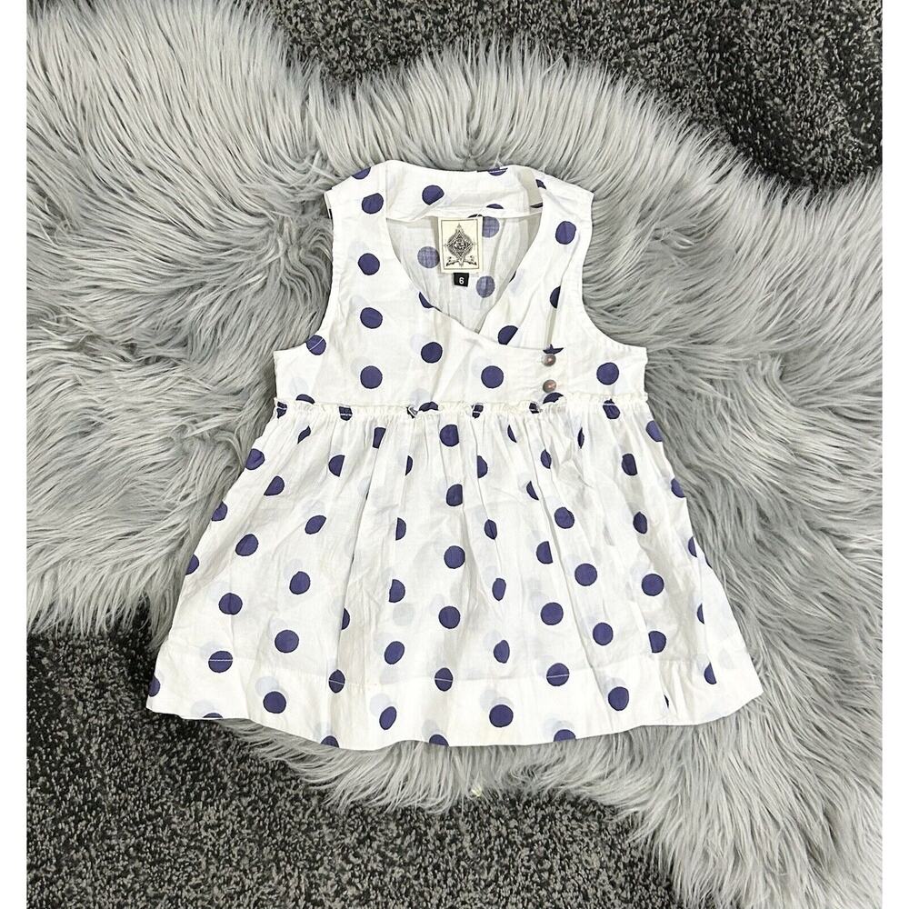 Dagmar Daley Girls Polka Dot Wrap Tank Size 6